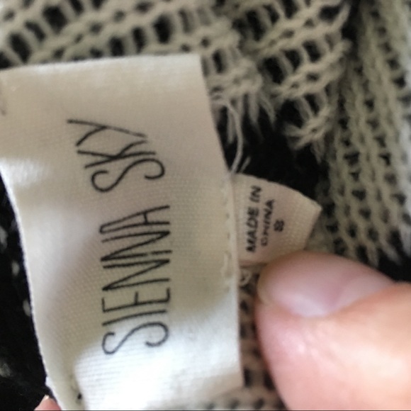 Sienna Sky Plaid Open Cardigan in Black and White - Picture 5 of 7